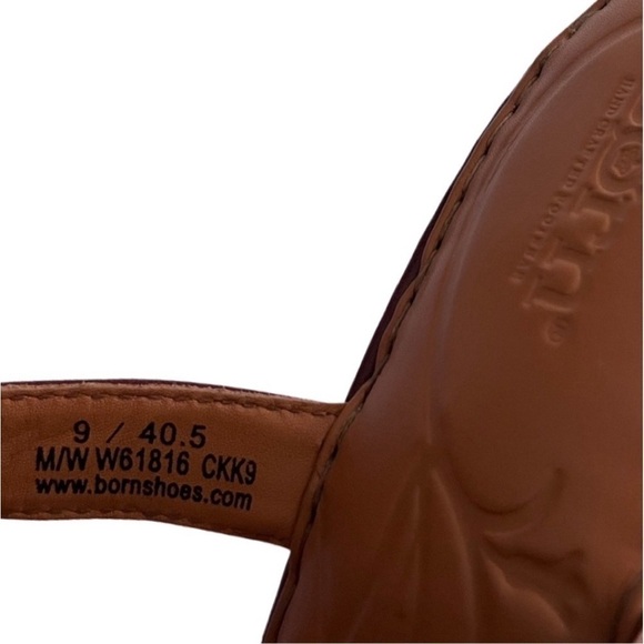 Born Leather Woven Heeled Sandals - Picture 4 of 11